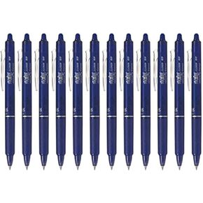 Pilot FriXion Ball Clicker Retractable Erasable Gel Pen, Fine Point, 0.7mm, Blue Ink, 12 Count