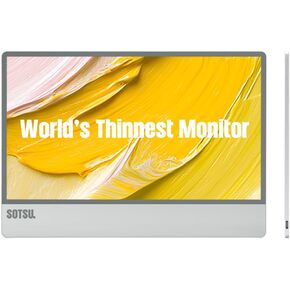 SOTSU UltraSlim 12.5" Portable Monitor SUSPM12SV | FHD IPS Pivoting Dual Laptop Screen | Cellphone, Gaming, and Travel | PC, Chrome, Android, DeX Compatible