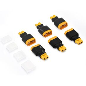 XT30 المقابس إلى XT60 موصل محول الذكور أنثى لشاحن بطارية RC LIPO (6pcs xt30 قابس الذكور إلى XT60 أنثى)