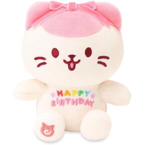 كعكة عيد ميلاد Anirollz Oufitz Bunniroll Mini Plush - أرنب ناعم ومحبوب ، هدية طيبة للتجميع لعشاق أفخم ، 4 بوصات ورائعتين