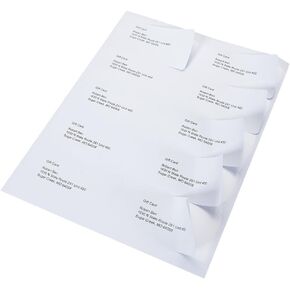 2" x 4" Shipping Address Label for Laser Inkjet Printer 50 Sheets, 8.5x11 Printable Sticker 10up/Page, 5163 White Adhesive Mailing Labels for Package Envelope
