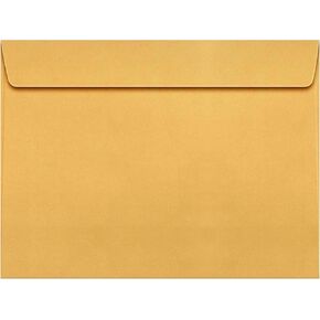 Brown Kraft Booklet Envelopes on 28lb. Pack of 50 (9 x 12)