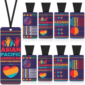 200 Pcs Asian American and Pacific Islander Heritage Month Bookmarks Inspirational AAPI Bookmark Bulk Celebration Gifts for Women Men Kids Party Classroom Stationery Supplies Rewards