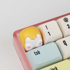 Keycaps,Resin Mechanical Keyboard Three-Dimensional Keycap,Corgi Puppy Pattern Personalized Replacement Keycaps for Gaming Keyboards (Corgi Puppy Head)