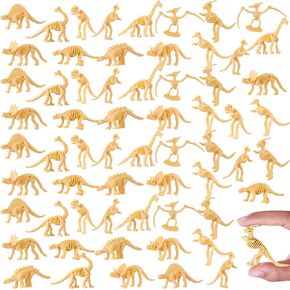 SRATTE 180 PCS ديناصور هياكل عظمية أحفورية متنوعة من عظام الهيكل العظمي البلاستيكي TOY 2.5 بوصة عظام الديناصور