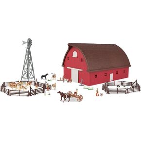 مجموعة المقياس John Deere Round Barn Set 1/64 مع إكسسوارات 73 قطعة