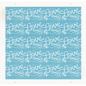 2017 Love Skywriting Wedding Sheet of 20 Forever Stamps Scott 5155