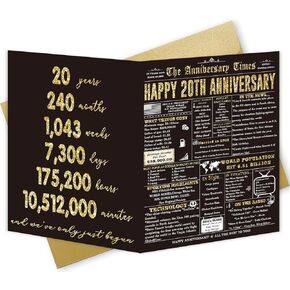 25th Anniversary Card for Him Her, Funny 25 Years Anniversary Decorations Gifts for Couple Husband Wife, Romantic Gifts for 25th Wedding Valentines Birthday Anniversary Day
