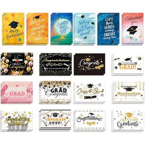Graduation Card, 2025 Graduation Greeting Card Bulk 18 Designs 36pc,Graduate Gift Party Supplies(colorful)