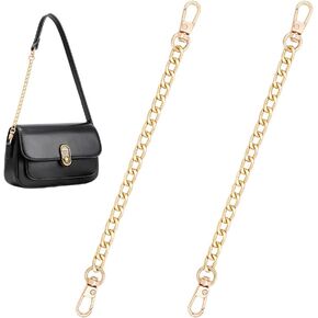 UniCraftale 2pcs سلسلة موسع الأكياس 7.87 "Platinum Handbag حزام السوار موسع سلسلة محفظة سوار سوارس سلاسل أكياس مع مشابك دوارة الاستبدال أكياس للنساء محفظة حقائب اليد لوازم أكياس