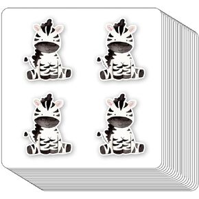 Cute Zebra Stickers 1in for Scrapbooking, Arts, Craft, Kids DIY, Calendars Journals 80-Pack