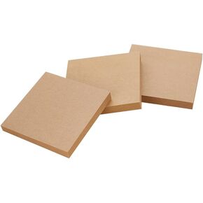 300 Sheets 3 x 3 Inches Sticky Notes Pads Self Stick Notes Paste Memo Notes Pads Notepad for Office Study Daily Use Brown