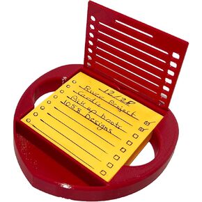 Heart Sticky Note Holder with Stencil Pink, Sticky Note Dispenser Compatible with Post-It Note, Post Note Organizer 3x3 Self Stick Note Pads Office Desk Accessories Gift Idea School Office Supplies