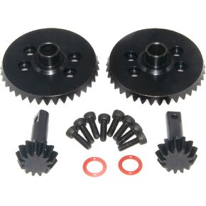 Diff Spiral Bevel Ring Gear Compatible with 1/10 Traxxas E-Revo Upgrade Summit Rc Car Steel Front Rear Differential Part 5379X 13-37T(Black)