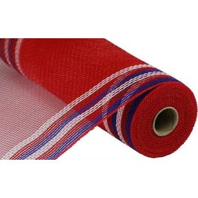 Deco Mesh, Red White & Blue, 10 inch x 10 Yard