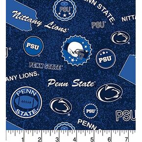 Penn State Cotton Fabric Home State Design- Sold by The Yard- SYKEL NCAA Cotton Fabric
