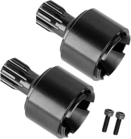 2Pcs RC Heavy Duty Drive Cup 7754R Upgrade Parts for 1/5 XMAXX 8S 77086-4 ，XRT 8S 78086-4 (Black) in Kuwait