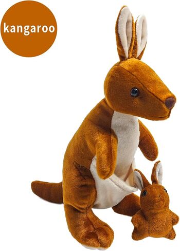 Kangaroo Stuffed Animal Toys, Standing Kangaroo Doll with Plush Toys of Joey, for Boys Girls Birthdays Halloween Gifts-13’’ in Saudi Arabia