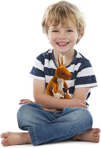 Kangaroo Stuffed Animal Toys, Standing Kangaroo Doll with Plush Toys of Joey, for Boys Girls Birthdays Halloween Gifts-13’’ in Saudi Arabia
