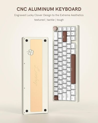 Womier SK65 Pro Wireless Gaming Keyboard 60 في المائة ، لوحة مفاتيح ميكانيكية كريمية مع QMK ، حالة ألومنيوم مخصصة سريعة الإزالة ، لوحة مفاتيح RGB القابلة للتبديل الساخنة ، بلوتوث 5.0/2.4 جيجا هرتز/USB ، أسود ، أسود in Kuwait