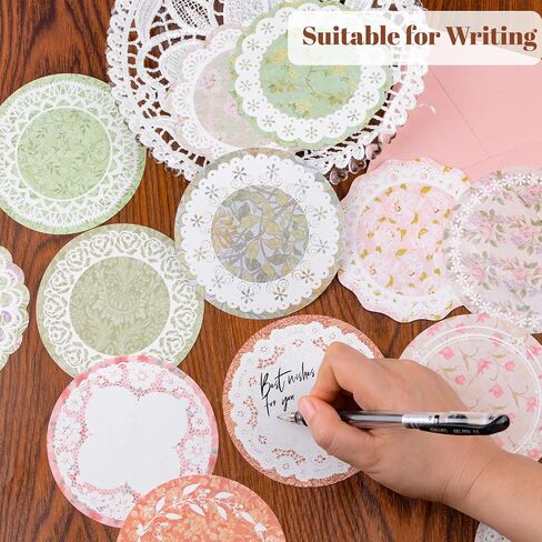 150Pcs Vintage Scrapbook Lace Paper, 5 Styles Scrapbook Embellishments of Lace Craft DIY Card Decor for Photo Frame Album Notebook Journal in Saudi Arabia