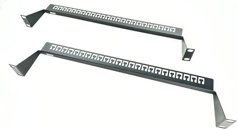 2 Pack 1U Horizontal 19-Inch Rack Mount Cable Management Support Bar Bracket Cross Bar Panel Black 1U Cable Manager-T Hook Type-Made in Taiwan in Saudi Arabia