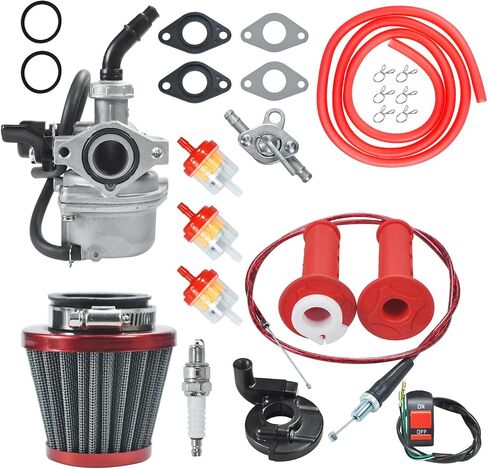 PZ19 المكربن ​​كارب فلتر الهواء خنق مقبض القبضات كابل ل 50cc 70cc 90cc 110cc 125cc تاو تاو GK110 باجا SSR أبولو كولستر الصينية أربع عجلات ATV الذهاب كارت CRF50 XL70 الترابية حفرة الدراجة الأزرق in Kuwait