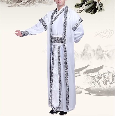 زي تنكري تقليدي للرجال من Hanfu صيني قديم للمبارز Wuxia Dramas أزياء فنون الدفاع عن النفس ملابس أداء المسرح in Kuwait
