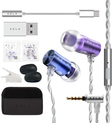 Azla Azel Edition G Gen 2 Wired Gaming في سماعات سماعات الأذن في الأذن مع MIC ، مقبس 3.5 مم ، محول USB-C إلى 3.5 مم ، محول USB-A إلى USB-C ، أسود (أسود) in Kuwait