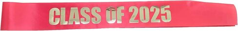 Class of 2025 Sash, 2PCS Blue Sash with Silver Foil Letters Cheerleader Senior Sash 2025 for Graduation Party Supplies Blue Silver 2pcs in Kuwait