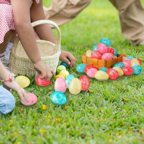 72 Pcs Marble Religious Easter Eggs Bulk Plastic Empty Fillable Cross Eggs Christian Gifts for Easter Egg Hunt Basket Stuffers Sunday School Party Favors in Saudi Arabia