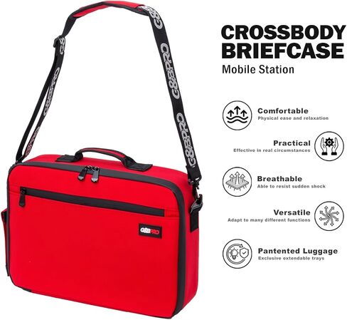 G&BPRO Crossbody Briefcase with Extending Tray System | All-in-one Mobile Workstation Travel Bag in Saudi Arabia