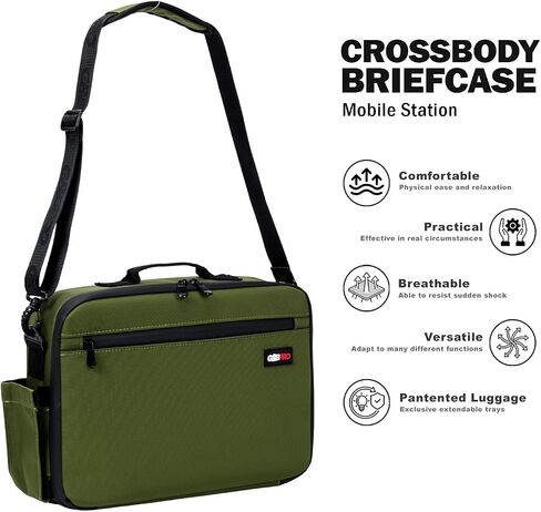 G&BPRO Crossbody Briefcase with Extending Tray System | All-in-one Mobile Workstation Travel Bag in Saudi Arabia