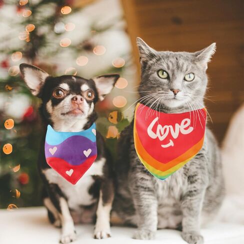 2Pcs Spring Dog Bandanas Boy, Reversible Paw Print Triangle Scarf for Dogs Premium Durable Fabric with Adjustable Neck Fit for Pets Cat in Saudi Arabia