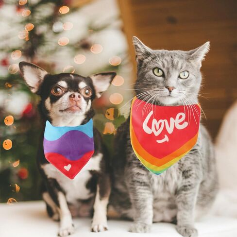 2Pcs Spring Dog Bandanas Boy, Reversible Paw Print Triangle Scarf for Dogs Premium Durable Fabric with Adjustable Neck Fit for Pets Cat in Saudi Arabia