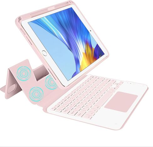 iPad Air 5th/4th Gen Keyboard Case with trackpad, Support iPad Air 11 inch M2 Pro 11"- Detachable Case 10.9/11 inch with Pencil Holder (Black, iPad Air 11 inch M2 2024/iPad Air5/Air4/Pro11) in Saudi Arabia