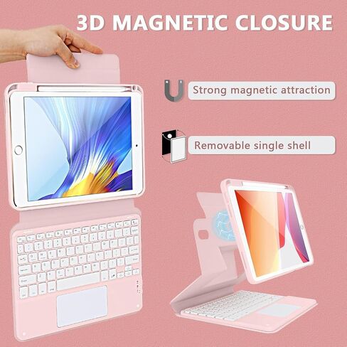 iPad Air 5th/4th Gen Keyboard Case with trackpad, Support iPad Air 11 inch M2 Pro 11"- Detachable Case 10.9/11 inch with Pencil Holder (Black, iPad Air 11 inch M2 2024/iPad Air5/Air4/Pro11) in Saudi Arabia