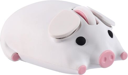 Bluetooth Mouse, 2.4G Mice Cute Cartoon Pig Dual Mode (Bluetooth or 2.4 GHz Receiver) Computer Mouse 1200DPI Silent Clisks Mouse for Laptop/Notebook/iPad/PC/Mac/Chromebook Office Home(White) in Kuwait