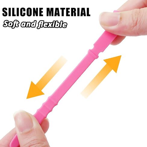 20pcs Silicone Cable Ties Reusable Zip Ties Black Elastic Cord Organizer Wire Management Ties Straps Bundling and Fastening Cable for Home Office Table Desk Travel Essentials(4.5") in Kuwait