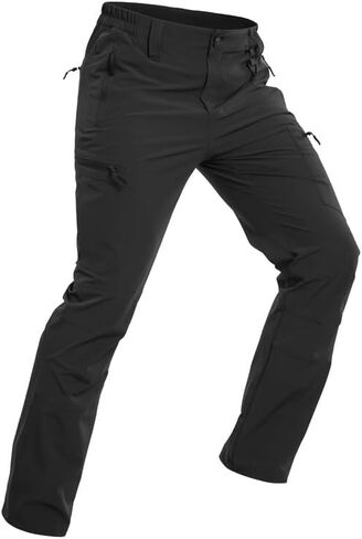 NAVEKULL Men's Lightweight Hiking Pants Quick Dry Stretch Fishing Tactical Work Pants with Zipper Pockets in Kuwait