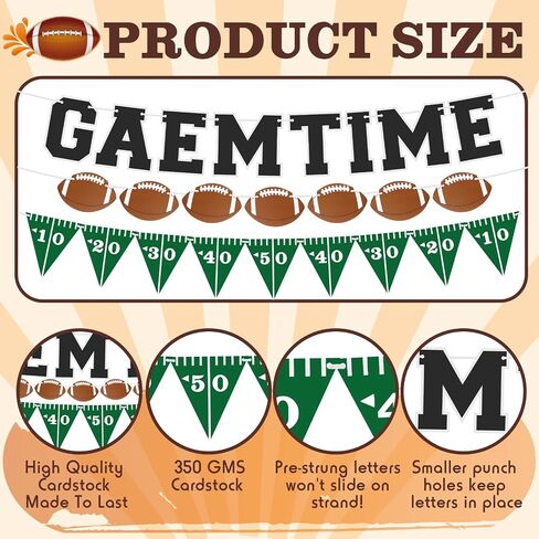 63 Pcs Football Party Supplies Kit Including Inflatable Football Beverage Cooler, Pre-Strung Game Time Football Banner, Disposable Tablecloth and Balloons Sports Party Decorations in Kuwait