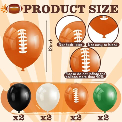 63 Pcs Football Party Supplies Kit Including Inflatable Football Beverage Cooler, Pre-Strung Game Time Football Banner, Disposable Tablecloth and Balloons Sports Party Decorations in Kuwait