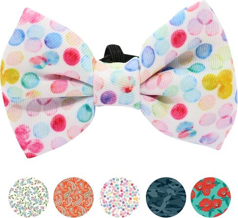 | الكلب Bowtie - انزلق على الياقات | أحجام لجميع الكلاب كبيرة وصغيرة | عامل الكلب الخاص بك لذيل يهز الراحة والأناقة (ختم التمويه ، صغير) in Kuwait