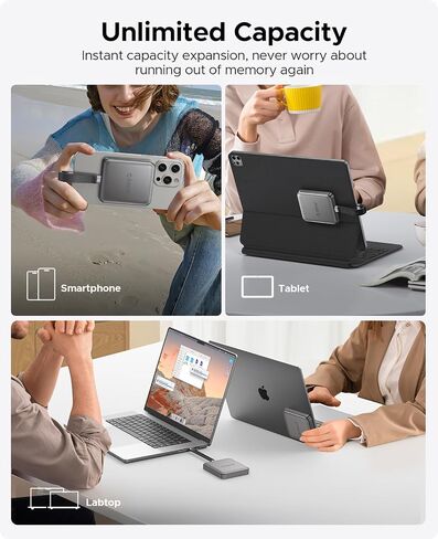ORICO 512 GB Magnetic External SSD, 4K ProRes HDR Record and Store, USB3.1 Gen2(1000MB/s), USB3.2 Gen2*2(2000MB/s), Portable Solid State Drive, Compatible with Smartphone, Tablet, Computer - A20PLUS in Saudi Arabia
