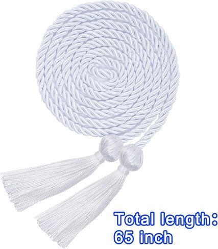 HOVEOX 2 Pieces Graduation Honor Cords Graduation Cords Honor Cords Graduation Honor Cords with Tassel for Graduation Students (2, Green and White) in Saudi Arabia