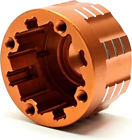 Treal Aluminum 7075 Diff Housing Cup Compatible with Axial RBX10 Ryft (Orange) in Saudi Arabia