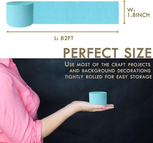 8 Rolls Crepe Paper Greats 656ft ، حزمة من 2 ألوان براون الحفلات الباخرة المحددة لزخرفة الحفلات عيد ميلاد زفاف الطفل (1.8 بوصة × 82 قدم/لفة) in Saudi Arabia