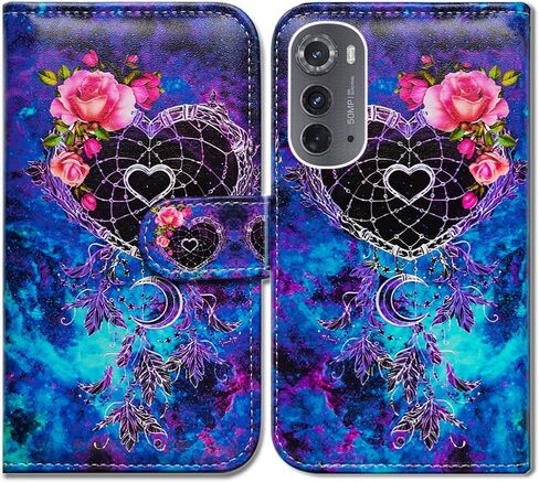 Case for Motorola Edge 2022, Mandala Flower Space Leather Flip Phone Case Wallet Cover with Card Slot Holder Kickstand for Moto Motorola Edge 2022 in Kuwait