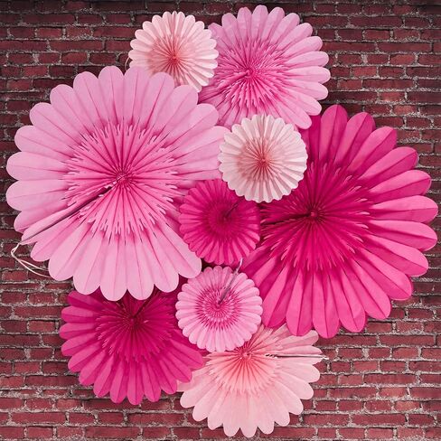 PAPER JAZZ Hanging Flowers Paper Fans Birthday Party Decorations Happy Birthday Banners Schoolgirl Classroom Decor Sets Classroom Wall Decor Ceiling Fans Decorations in Saudi Arabia