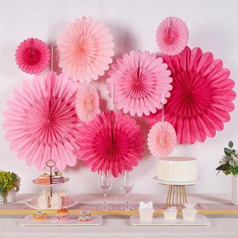 PAPER JAZZ Hanging Flowers Paper Fans Birthday Party Decorations Happy Birthday Banners Schoolgirl Classroom Decor Sets Classroom Wall Decor Ceiling Fans Decorations in Saudi Arabia